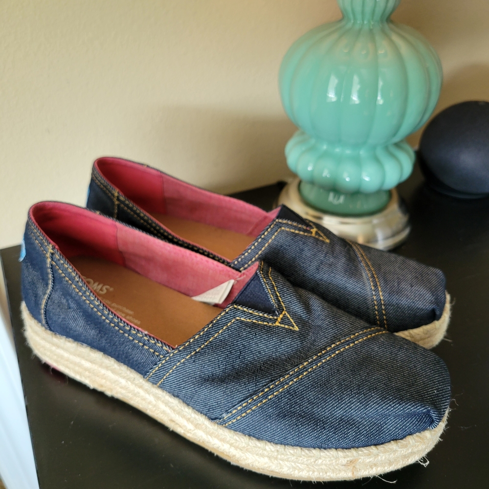 TOMS Denim Espadrille Slip-On Shoes